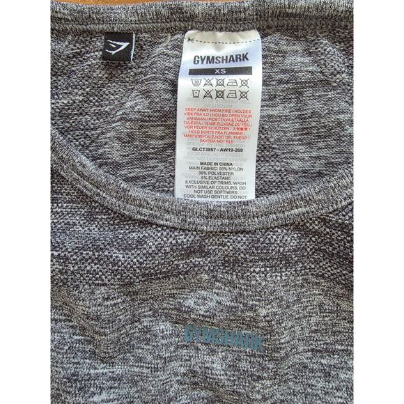 Gymshark Flex Long Sleeve Crop Top Y2K Gray X-Small A001408 - Picture 3 of 5
